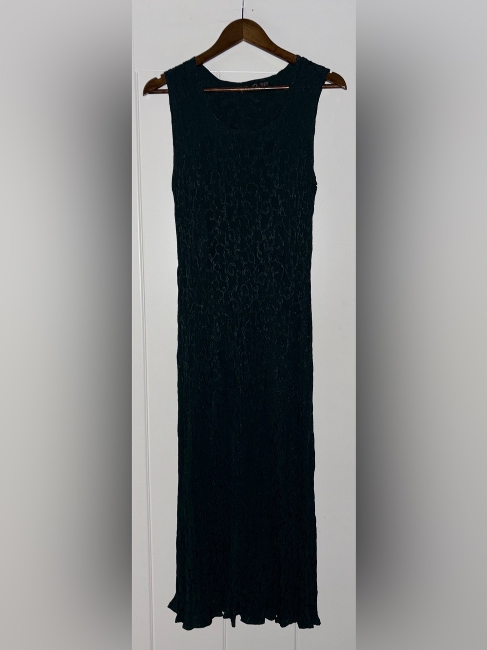 Lola P Floral Jacquard Accordion Maxi Dress Women L Y2K Vintage Gothic‎ Romantic